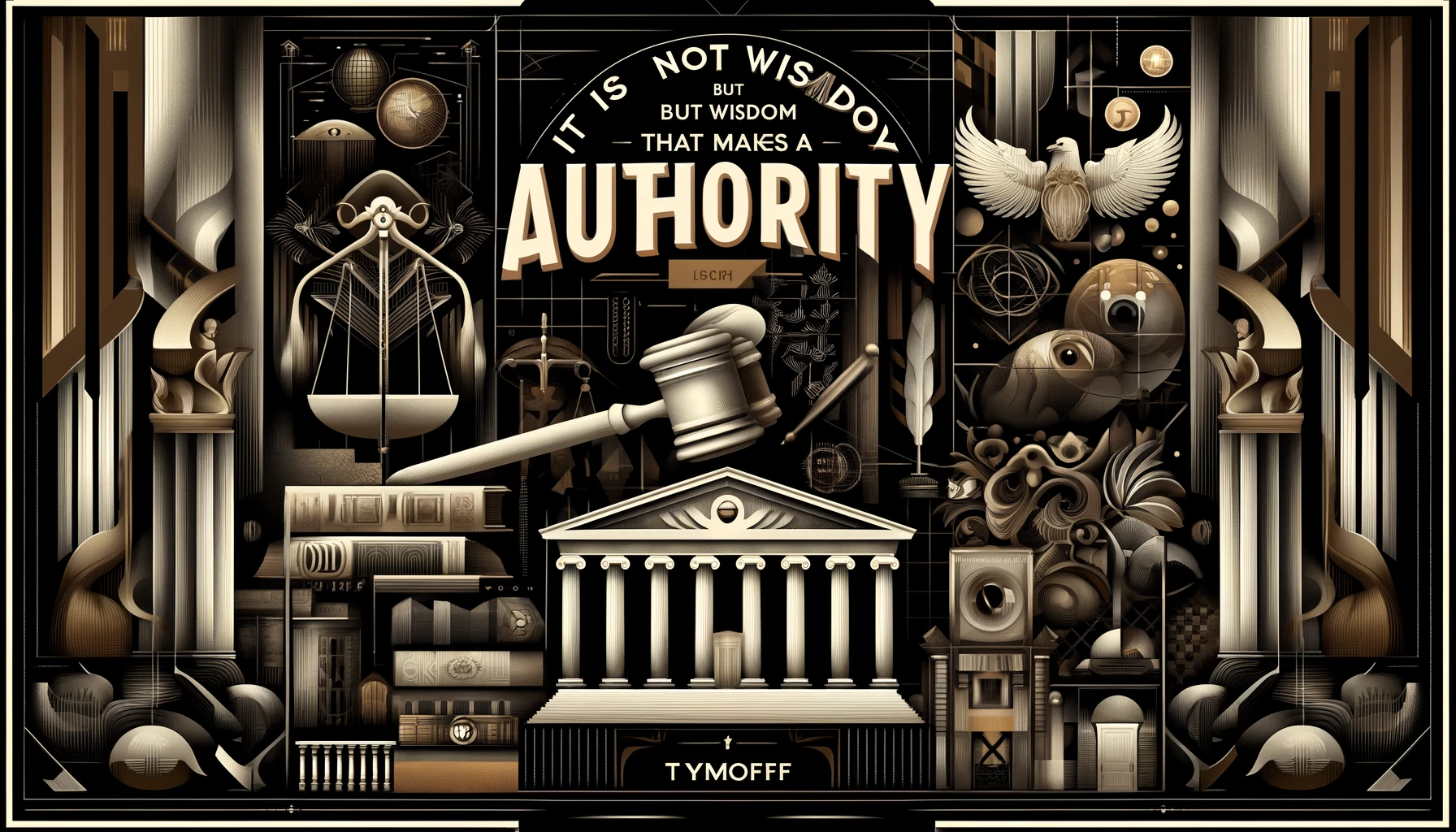 It Is Not Wisdom But Authority That Makes A Law. T - Tymoff