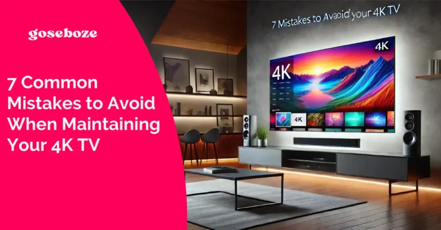 7 Common Mistakes to Avoid When Maintaining Your 4K TV