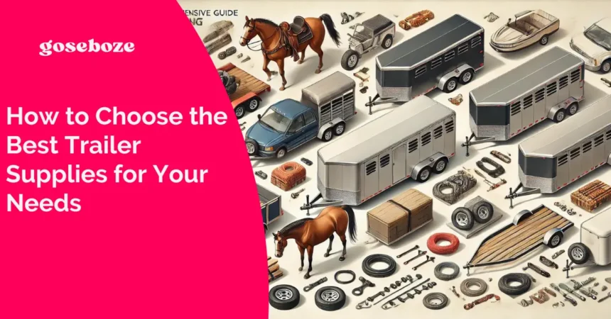 How to Choose the Best Trailer Supplies for Your Needs