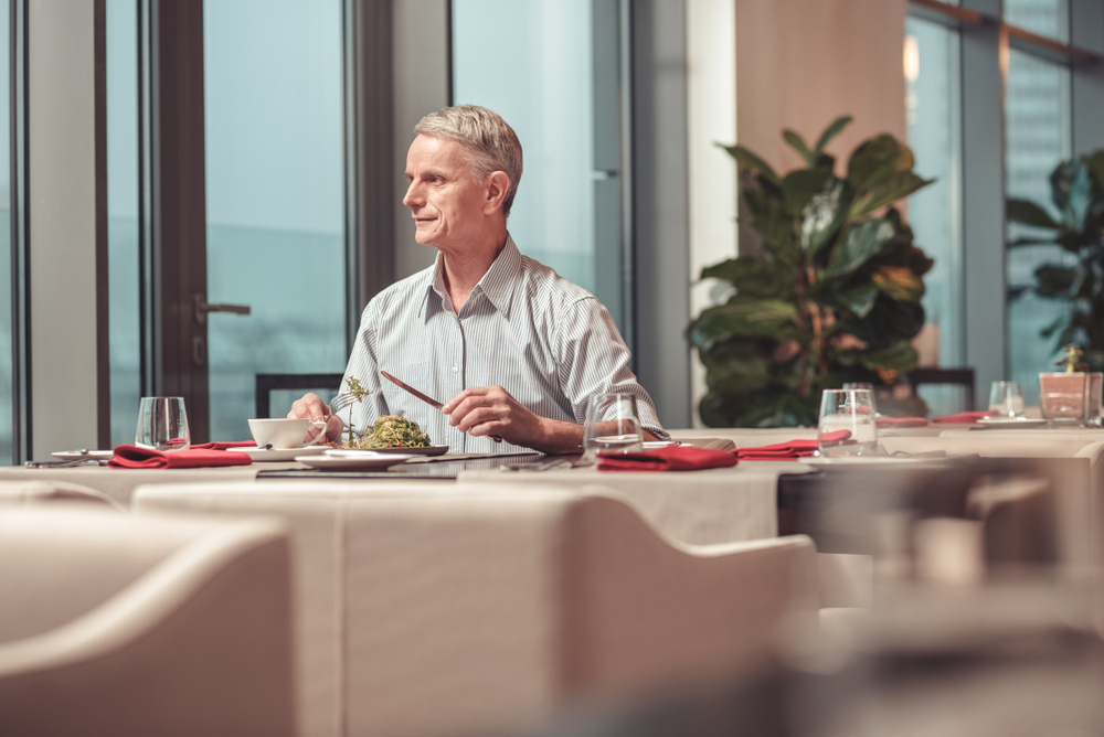 Man's Seating Choices in His Restaurant